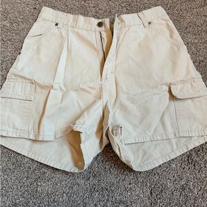 Ladies Cream Cargo Shorts Sz 12 Great Condition